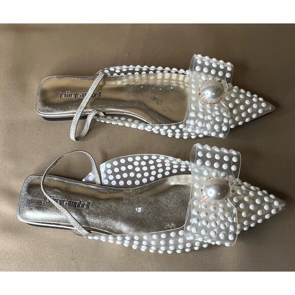 Jeffrey Campbell Pearl Flats Sandals 7 New - Picture 2 of 11
